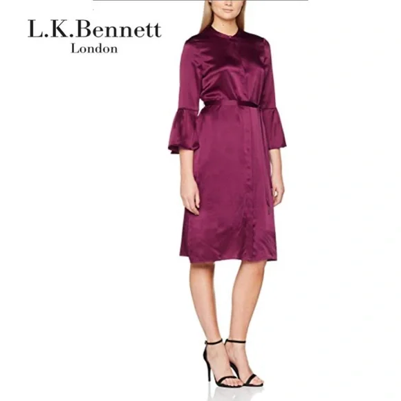 lk bennett purple dress Lk Bennett Adele Dress